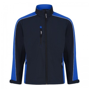 Orn Workwear Avocet Two-Tone Softshell Rain Jacket (Navy/Royal Blue)