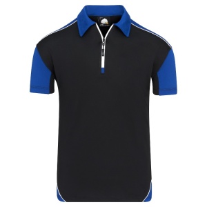 Orn Workwear Fireback Moisture-Wicking Lightweight Work Polo Shirt (Black/Royal Blue)