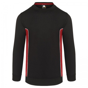 Orn Workwear Silverswift Two-Tone Work Sweatshirt (Black/Red)