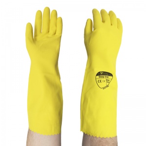 Polyco Deep Sink 62 Extra Long Yellow Rubber Gloves