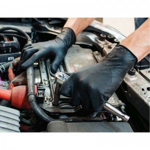 Polyco Finite Black Nitrile Chemical Resistant Disposable Gloves GL100