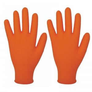 Polyco Finite Orange Grip Chemical-Resistant Disposable Gloves GL201