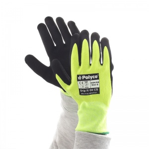 Polyco Grip It Oil C5 GIOK Hi-Vis Cut Level 5 Gloves