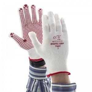 Polyco Inspec Grip PVC Dot Coated Inspection Gloves 766