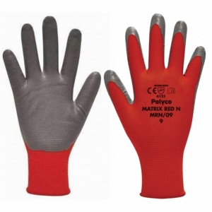 Polyco Matrix Red N Nitrile-Coated Nylon Work Gloves MRN