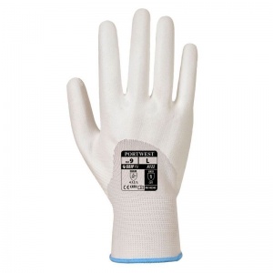 Portwest A122WH 3/4 PU Dipped Pylon Lined White Gloves