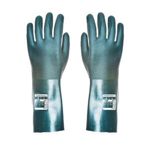 Portwest 35cm PVC Chemical-Resistant Gauntlets A835GN