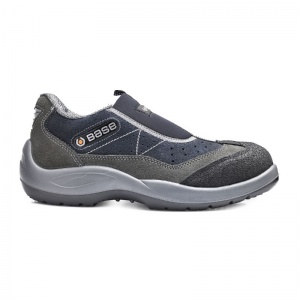 Portwest Base B0440 Mechanic Anti-Static Steel Toe Cap Safety Shoes (Grey/Blue)