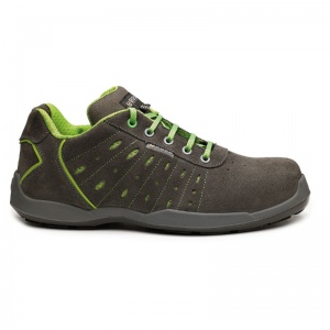 Portwest Base B0671 Ace Anti-Static Puncture-Resistant Metal-Free Safety Shoes (Grey/Lime)