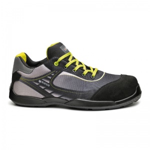 Portwest Base B0676 Tennis Anti-Static Water-Resistant Puncture-Resistant Metal-Free Safety Shoes (Black/Yellow)