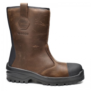 Portwest Base B0745 Elk Water-Resistant Anti-Static Metal-Free Men's Rigger Boots (Brown/Black)