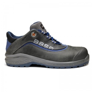 Portwest Base B0874 Be-Joy Anti-Static Water-Resistant Leather Metal-Free Safety Shoes (Grey/Blue)