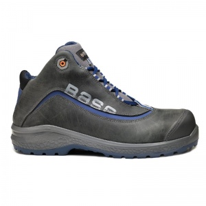 Portwest Base B0875 Be-Joy Top Anti-Static Water-Resistant Leather Metal-Free Safety Shoes (Grey/Blue)