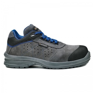 Portwest Base B0953 Cursa Anti-Static Puncture-Resistant Metal-Free Safety Shoes (Grey/Blue)