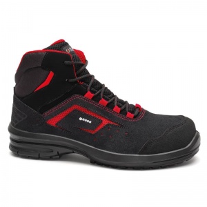 Portwest Base B0983B ERIS TOP Mid Safety Shoes S1PL (Black/Red)
