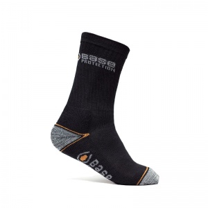 Portwest Base B2201 400 Short Work Socks (Black/Grey) - Pack of 3 Pairs