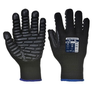 Portwest Black Anti-Vibration Jack Hammer Gloves A790
