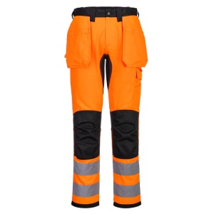 Portwest CD889 WX2 Eco Hi-Vis Recycled Holster Trousers (Orange/Black)