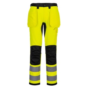 Portwest CD889 WX2 Eco Hi-Vis Recycled Holster Trousers (Yellow/Black)
