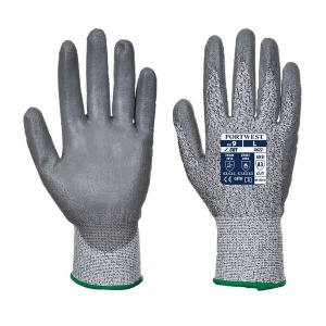 Polyco Grip It Oil C5 Mens Work Gloves Cut 5 Resistant Hi Vis Green