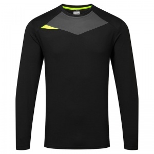 Portwest DX415 DX4 Moisture-Wicking Long Sleeve T-Shirt (Black)