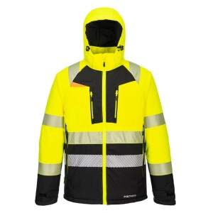 Portwest DX430 DX4 Hi-Vis Class 2 Waterproof Winter Jacket (Yellow/Black)