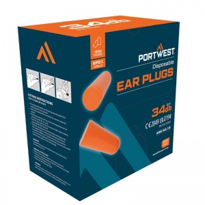 Portwest EP21 Ear Plug Dispenser Refill Pack (500 Pairs)