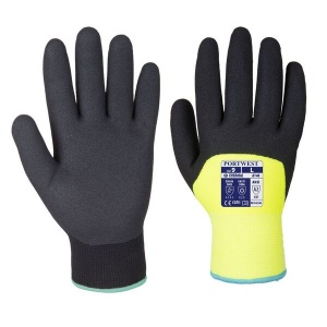 Portwest A146 Sandy Nitrile 3/4 Dipped Winter Yellow Gloves
