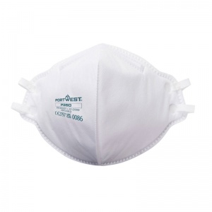 Portwest P350 FFP3 White Dolomite Fold Flat Respirators (Pack of 20)