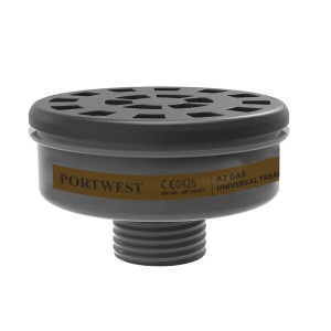 Portwest A2 Gas Filter Universal Tread P906BKR (Pack of 6 Filters)