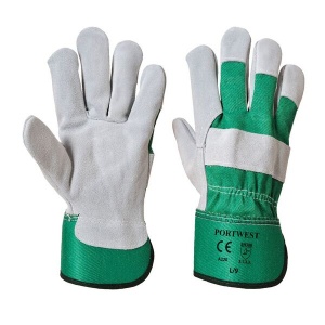 Portwest A220GN Chrome Leather Rigger Green Gloves