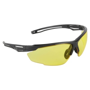 Portwest PS36 Anthracite Half-Frame Safety Glasses (Amber)