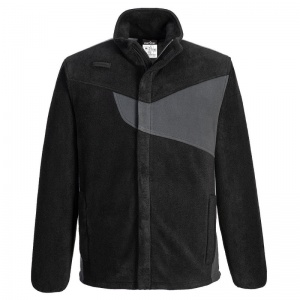Portwest PW270 PW2 Full-Zip Work Fleece Jacket (Black/Zoom Grey)