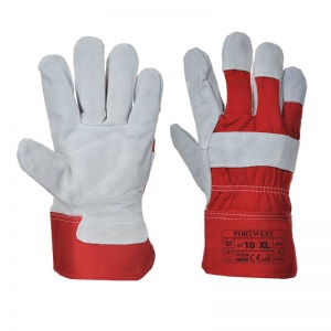 Portwest A220RE Chrome Leather Rigger Red Gloves