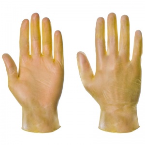 Supertouch Yellow Powdered Vinyl Gloves 1104