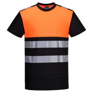 Portwest PW311 Hi-Vis Black and Orange T-Shirt