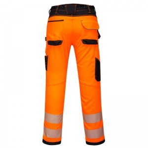 Portwest PW303 PW3 Hi-Vis Orange Lightweight Stretch Trousers