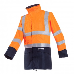 Sioen 9464 Marex Hi-Vis Orange/Navy Flame Retardant Jacket with Anti-Static Fabric