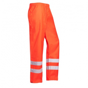 Sioen 199A Bitoray Red Hi-Vis Lightweight Rain Trousers