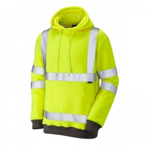 Leo Workwear SS04 Goodleigh Hi-Vis Thermal Yellow Sweatshirt