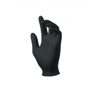 EcoTek N71688 Black Biodegradable Nitrile Disposable Gloves (Box of 100)
