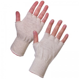 Supertouch Fingerless Polycotton Stockinet Glove Liners 252W4