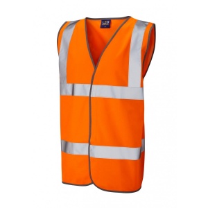 Leo Workwear W01 Tarka Orange Hi-Vis Vest