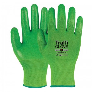 5 Pairs Of Traffi Glove Safety Level Iconic 3 TG 3090 Amber Safety Work Gloves 