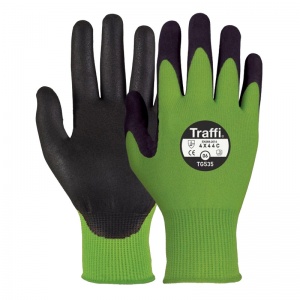 TraffiGlove TG535 Secure Nitrile Foam Cut Level 5 Safety Gloves