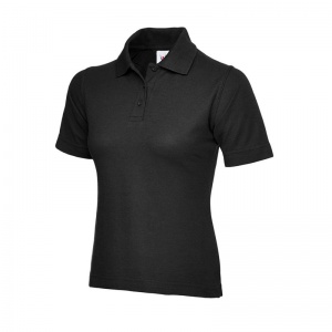 Uneek UC106 Ladies Classic Pique Polycotton Polo Shirt (Black)