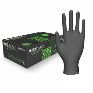 Unigloves Biotouch GM009 Black Nitrile Biodegradable Medical Gloves (Box of 100 Gloves)