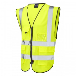Leo Workwear EcoViz W11 Lynton Superior Yellow Hi-Vis Vest