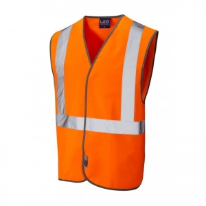 Leo Workwear EcoViz W14 Lapford Railway Orange Hi-Vis Vest