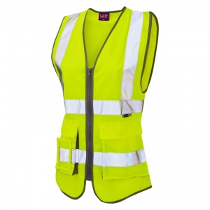 Leo Workwear WL11 Lynmouth Women's Superior Yellow Hi-Vis Vest